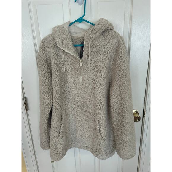 Cabin Fever by Ramatex Sherpa Pullover Hoodie 1/4 Zip Size M Unisex - Picture 1 of 3